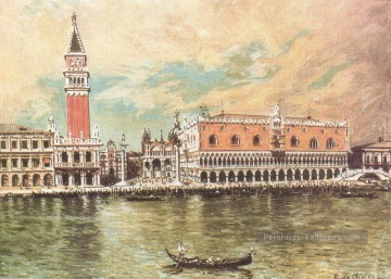 Paysage œuvres - plazzo ducale venise Giorgio de Chirico scènes paysage urbain